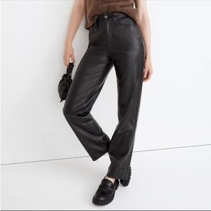 Madewell Perfect Vintage Straight Faux Leather Pant